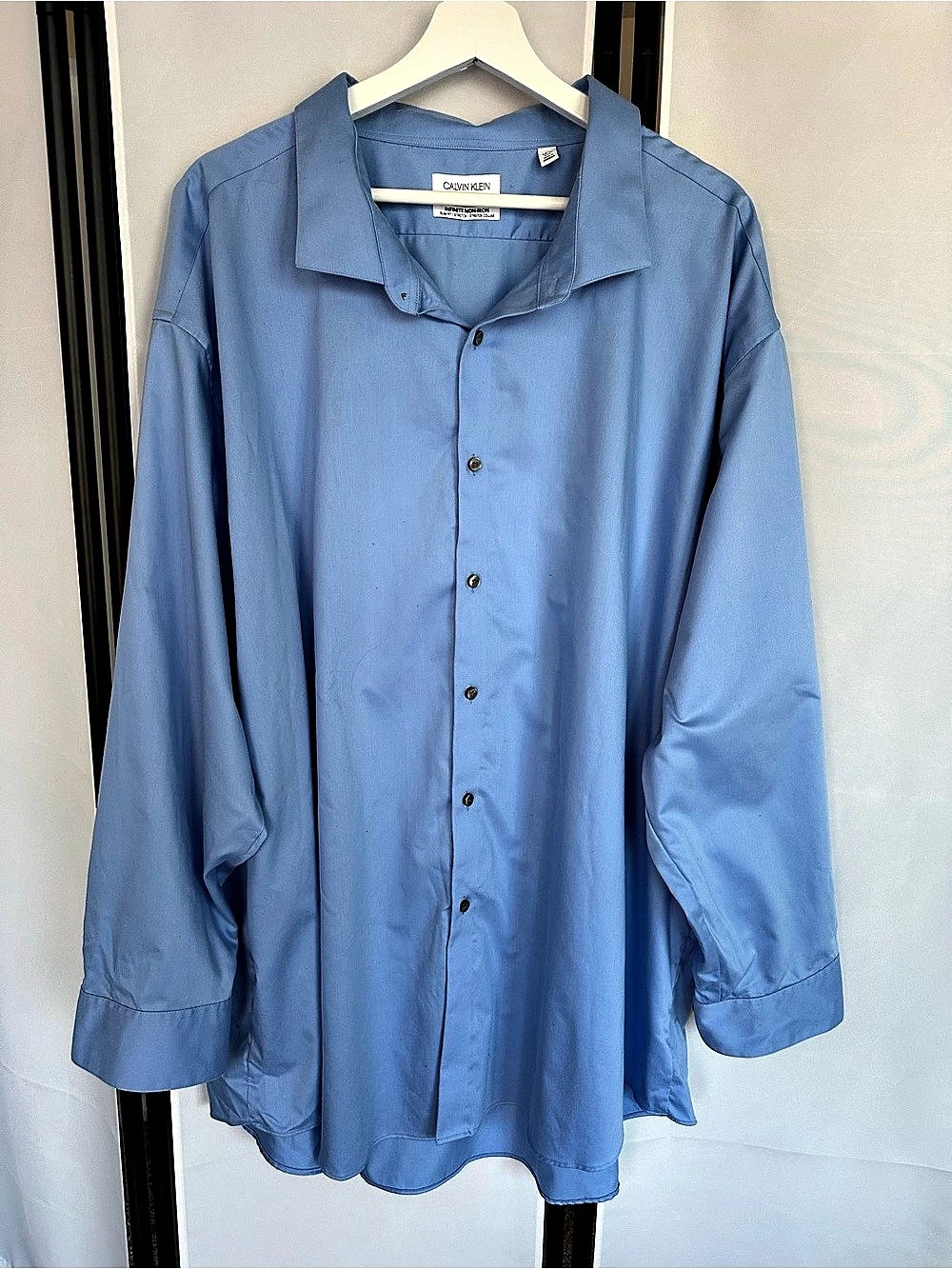 Calvin Klein Infinite Non-Iron Slim Fit Dress Shirt Slim Fit Blue Button Down